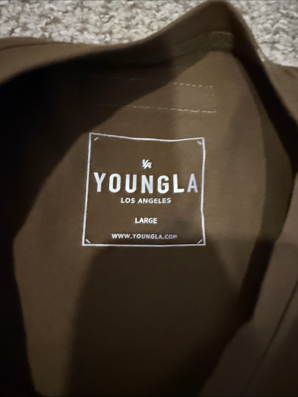 Brand New Unworn YoungLA 403 Perfect Tee - Raglan Sleeve - Olive Large - Picture 2 of 3